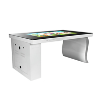 PC de 55 pulgadas con pantalla táctil integrada, mesa de centro multitáctil interactiva, mesa táctil de red inteligente con pantalla LCD