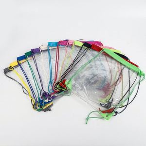 Promotional Custom Printed Design Small School Marketing Waterproof Transparent PVC Clear <b>Backpack</b> <b>Drawstring</b> Pouch Gift Bag - Product Image 1