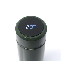 Thermos moderne de 500 ml avec affichage numérique de la température, en acier inoxydable 304, couvercle droit, idéal pour les cadeaux d'affaires, personnalisable, intelligent