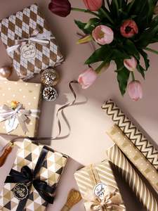 Papel de Envolver de Silicona Recubierto Desechable al por Mayor de 80 g, 43*300 cm, Rollo de Embalaje de Regalo Personalizado de Lujo - Product Image 4