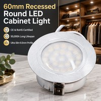 Lampes de placard rondes encastrées, mini spots LED pour vitrine, étagère, éclairage intérieur 5046-44-1