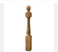 Colonne décorative en bois massif sculpté, durable, moderne, résistante aux rayures et peignable, pour rampes d'escalier intérieures et rénovation de maison