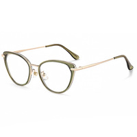 Monture de lunettes en métal œil de chat, verres photochromiques anti-lumière bleue, lunettes optiques correctrices pour femmes, verres pour myopie et presbytie