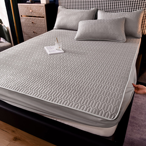 Set Sprei Quilted Penutup Kasur Anti Air dengan Penutup Bedspread Tetap untuk Sprei Fitted Bentuk Alas Mahjong - Product Image 5