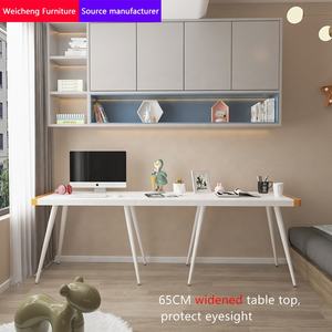 China factory mobili per ufficio semplice <span class=keywords><strong>scrivania</strong></span> per computer in vetro temperato una lunga <span class=keywords><strong>scrivania</strong></span> da studio a doppio carattere - Product Image 3