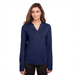 Women's Casual Loose Button <b>Top</b> Wholesale Long Sleeve Solid Color V-neck Blouse Summer <b>Crop</b> <b>Top</b> Breathable Autumn Spring Winter - Product Image 2