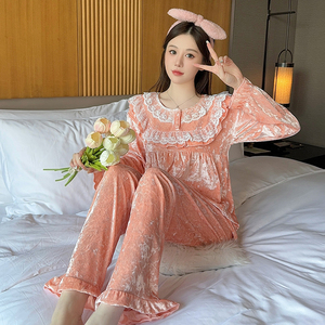 Pyjama Hosen hochwertige hübsche Frau Mädchen Nachtwäsche Winter Set Nachthemd Nachtwäsche dicken Großhandel Nachthemd für Frauen - Product Image 2