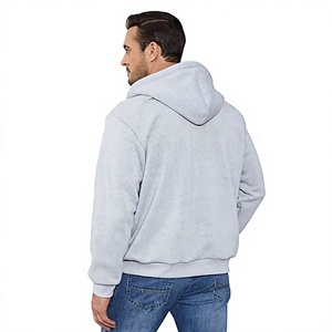 Men's 100% Cotton 300gsm <b>Blank</b> Heavy <b>Weight</b> Thick Printing logo Regular V-neck Lined Windproof Waterproof Hoodies Sweatshirt - Product Image 2