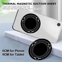 Nouvelle plaque métallique de 6 cm pour support magnétique de téléphone de voiture, autocollant en tôle de radiateur pour iPad / tablette PC