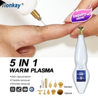 Appareil de soin de la peau portable 5 en 1 à aiguille chaude et plasma pour l'élimination de l'acné, usage domestique et professionnel en salon de beauté, traitement de l'acné et nettoyage du visage