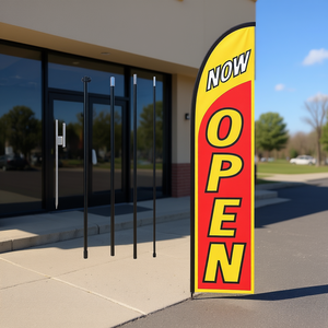 Bandiera Pubblicitaria Swooper 4,5 M in Poliestere con Stampa Digitale e Palo in Alluminio per Esterni a Tema Aziendale - Product Image 2