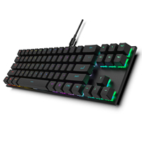 Clavier de jeu filaire AIKUN GX9710 avec rétroéclairage RVB, interrupteurs mécaniques, multimédia, 71 touches, mini claviers portables