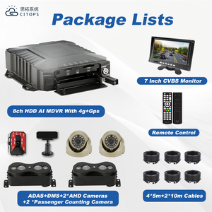 Système de surveillance de bus MDVR à 8 canaux avec support ADAS, DMS, comptage des passagers et enregistrement vidéo pour les flottes de <span class=keywords><strong>transport</strong></span> public - Product Image 4