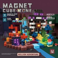 Blocs de construction magnétiques 3D DIY, cubes colorés, jouets magnétiques pour enfants, ensemble éducatif STEM pour cadeau d'anniversaire
