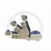 Siège individuel de luxe universel avec ceinture de sécurité et surpiqûres en diamant en cuir pour la modification intérieure de fourgon, bus, camping-car