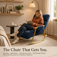 Schaukelstuhl Einzelsitzer Relaxsessel Balkon Freizeit-Sofa-Set Wohnzimmermöbel Wohnzimmer-Sofa
