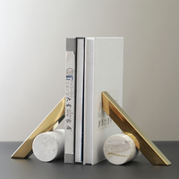 Accessoires de salle d'étude, motif marbre et acier, collection 2020, articles de décoration pour la maison