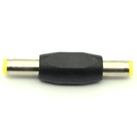 Adaptateur de conversion de courant continu, double connecteur mâle-mâle 5,5x2,1 mm, jaune