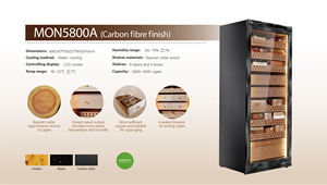 Raching กล่องซิการ์ไฟฟ้า Mon5800A ความชื้นคงที่และควบคุมอุณหภูมิ - Product Image 6