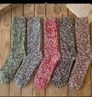 Chaussettes épaisses en fil épais motif flocon de neige, style japonais, décontractées, tendance, à superposer, vente en gros, unisexe, pour le quotidien