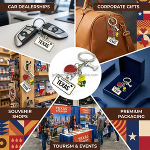 Porte-clés Souvenir <span class=keywords><strong>Texas</strong></span> en Métal Émaillé Personnalisé SEDEX, <span class=keywords><strong>Plaque</strong></span> d'<span class=keywords><strong>Immatriculation</strong></span>, Rose Jaune, Étoile Unique, Souvenir USA, ODM - Product Image 2