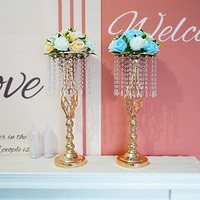 Support Polyvalent en Métal pour Composition Florale 40/45/49/52/55/70cm de Hauteur Élégant Centre de Table de Mariage Vase à Fleurs pour Événement