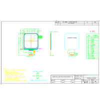 Modul Layar LCD TFT 1,69 Inci 240*280 All View dengan Antarmuka SPI/MCU untuk Smart Watch