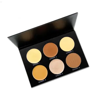 High Quality No Logo 6 Colors Makeup Face Highlighter Palette