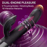 Verbesserte Dehnungs- und Massage-Technik für Liebhaber: 5-Gang-Schaltung + 10-Frequenz-Fernbedienung, Multi-Speed-Vibration, USB