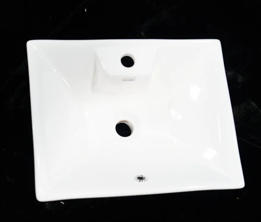 Nhà máy trực tiếp giá trắng vuông phòng tắm thiết bị vệ sinh 6L Công suất nghệ thuật rửa tay lưu vực