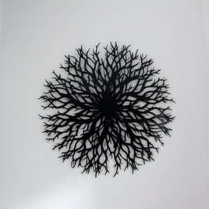 Décoration murale ronde abstraite pour cheminée, décoration murale en métal au-dessus du canapé, décoration de salon contemporaine, - Product Image 1