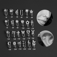 Anneau de nez en cuivre personnalisé, fausse boucle de septum, anneau de narine, clou d'oreille, pendentif, clip de manchette, bijoux sans perçage