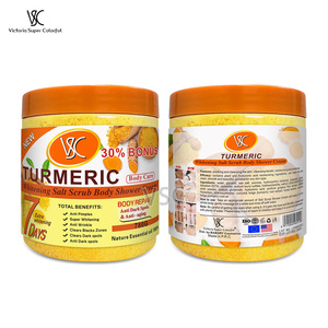 Oem bán buôn 7 ngày Làm Trắng Cơ thể tắm Kem tắm muối chà với vitamin C nghệ tẩy tế bào chết đốm đen trên khuôn mặt cơ thể - Product Image 3