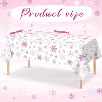 Nappe jetable d'anniversaire fête flocon de neige couverture de table en plastique nappe pour fournitures de fête nappe