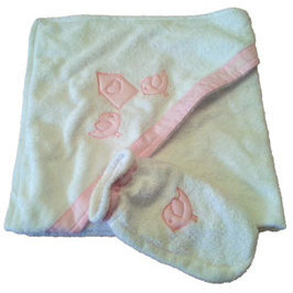 เทอร์รี่ ไทรแองเกิล ปักลายนก แพทช์เวิร์ค สีชมพู - Product Image 2
