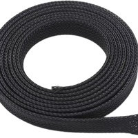 Funda de malla expandible PET, protector de cables trenzado ignífugo para gestión de cables