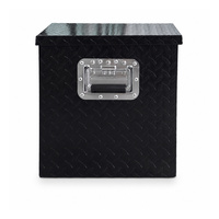 Boîte à outils en aluminium de 48 pouces pour pick-up, avec plaque diamantée, verrouillable, étanche, avec vérins à gaz, pour garage et remorque