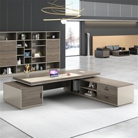 Meubles de bureau pour directeur général, table de bureau moderne modulaire en bois pour bureau à domicile Baiyuan BY-22