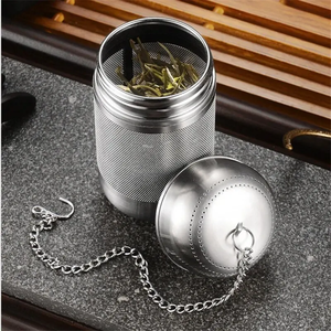 Wholesale Tea Strainer <b>with</b> Chain Stainless Steel Leaves <b>Infuser</b> Spice Seasoning Ball <b>Teapot</b> Fine Mesh Coffee Filter Teaware - Product Image 2