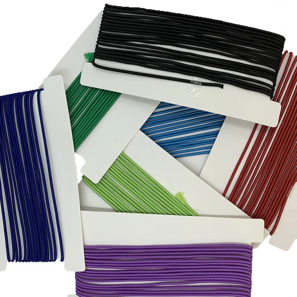 Cuerda Elástica elástica de colores, cuerda elástica redonda de goma