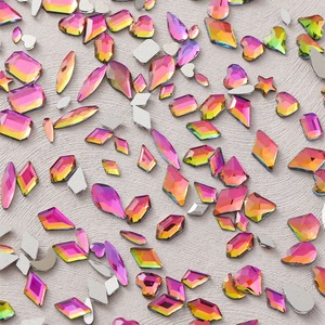 Strass pour nail art en gros, formes variées, nouvelle couleur AB, couleurs populaires, strass fantaisie 3D à dos plat pour nail art - Product Image 5