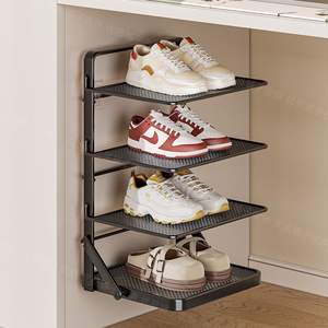 Zapatero plegable sencillo de 5 niveles para almacenamiento en la entrada del hogar, diseño moderno antimoho, mueble minimalista independiente - Product Image 4