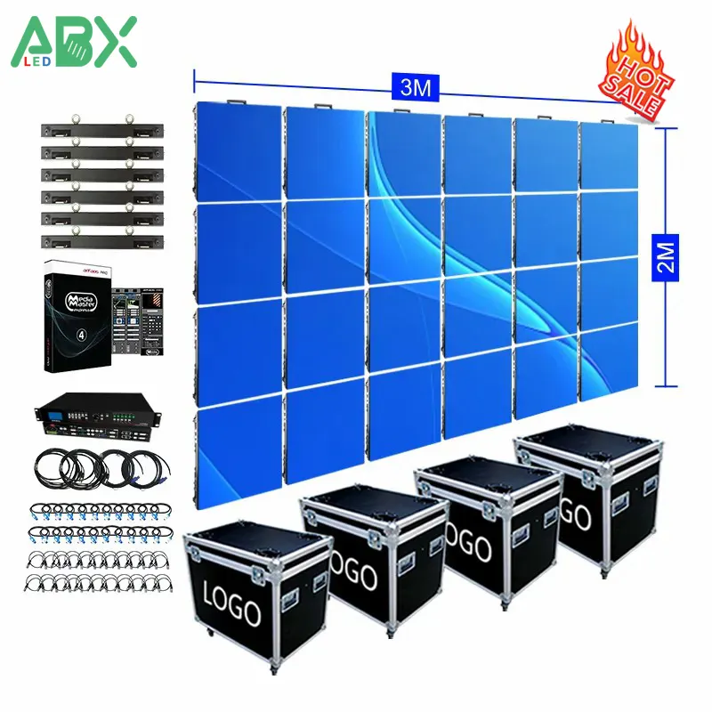 4m X 3m Complete System P2 P3 P2.6 P2.9 P3.91 LED Display 500mmx500mm LED Panel Backdrop Indoor Outdoor LED Screen