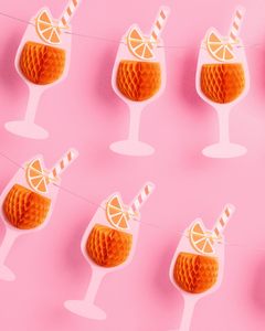 Bannière accordéon 'Spritz', 'Dernier Spritz en tant que future mariée', 'Un Spritz de plus en âge pour un anniversaire', 'Fête prénuptiale', 'Été italien', Orange, Rose - Product Image 2