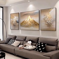 Toile abstraite moderne pour mur, ensemble de peintures texturées peintes à la main et personnalisées, pour décor d'arrière-plan de salon