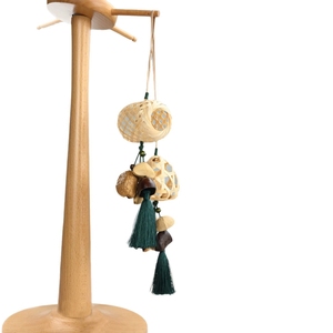 Wholesale Natural <b>Seed</b> Pod Bamboo Wind Chime Handicraft Hanging Ornament For Yoga Studio Garden Home Decor - Product Image 1