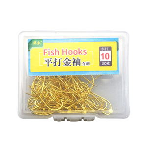 100 unidades/caja de anzuelos individuales de acero al carbono con revestimiento dorado, con y sin púas, para pesca de lubina, trucha, carpa cruciana, tamaño pequeño y fino, micro, de Taiwán - Product Image 6