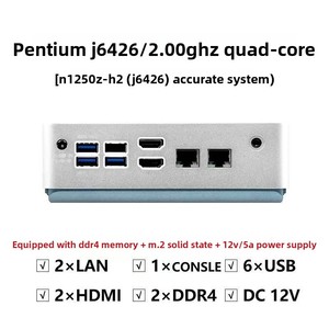 New huishun N1250Z-H2 cổng mạng kép mini máy tính công nghiệp j6426 Quad Core DDR3 RAM SSD cứng không quạt <span class=keywords><strong>Windows</strong></span> <span class=keywords><strong>10</strong></span> đám mây - Product Image 5