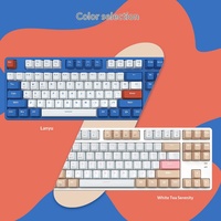 Clavier mécanique sans fil AJAZZ AK871 2.4G double mode, interrupteurs rouges remplaçables à chaud, taille standard, pour jeux, bureau, DIY, magnétique