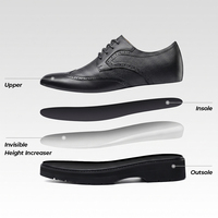 Chaussures Derby en Cuir de Vachette pour Hommes, à Lacets, Rehaussantes de 8 cm, Style Habillé et Décontracté, pour Mariage, Vente en Gros Usine